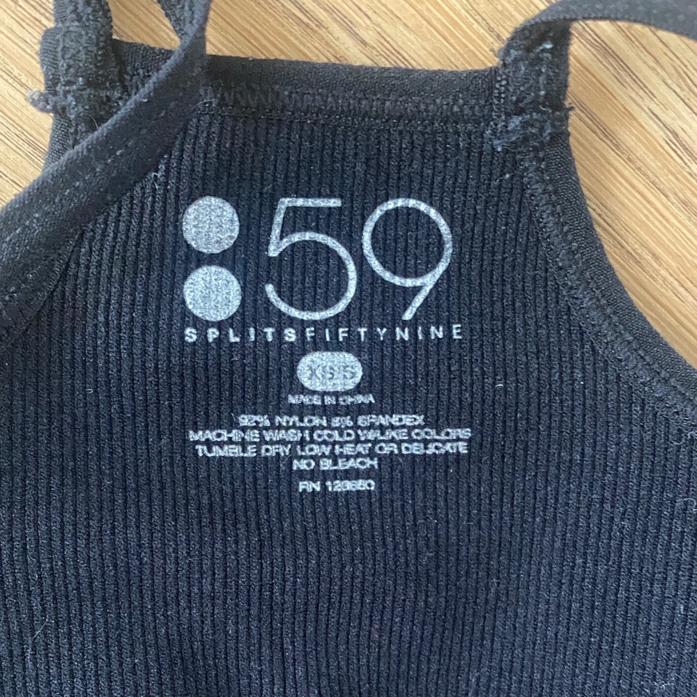 splits59 black loren sports bra